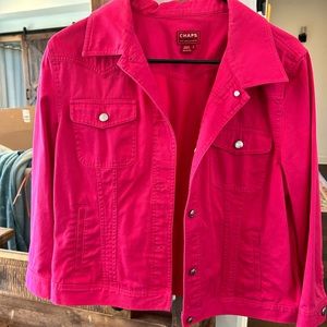 CHAPS Hot Pink Denim Jacket
